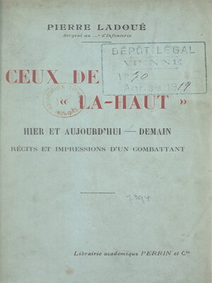 cover image of Ceux de là-haut